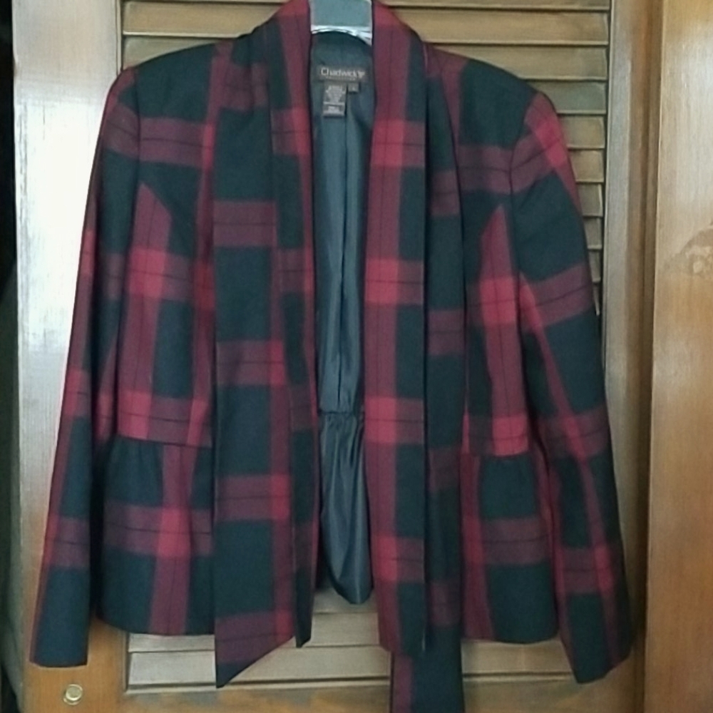 Chadwick's plaid size 16 blazer, jacket.